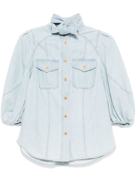  Zimmermann Acacia Denim Lantern Blouse - Blue 
