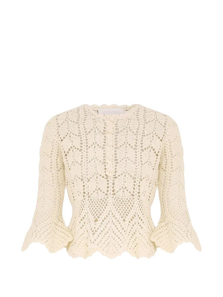  Zimmermann Awaken Crochet Top - Neutrals 