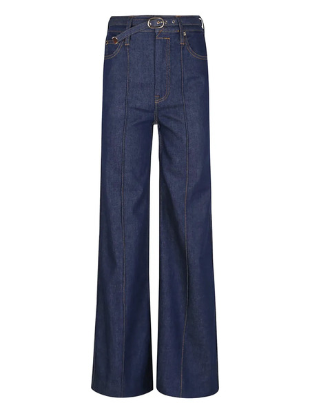  Zimmermann Belted-embellishment Panel Denim Jeans - Blue 