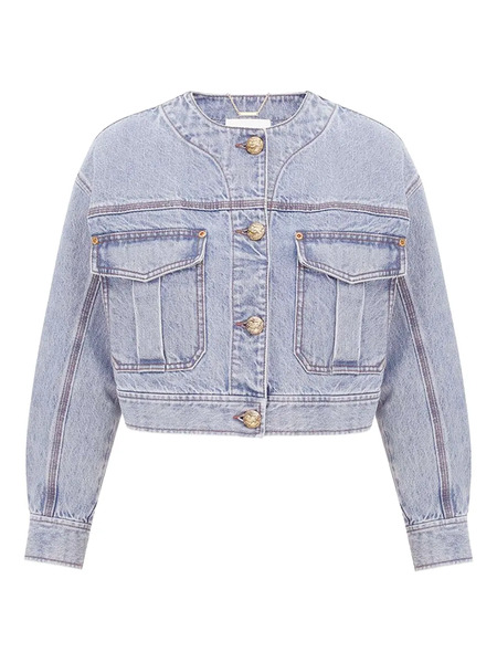  Zimmermann Button-up Denim Jacket - Brown 