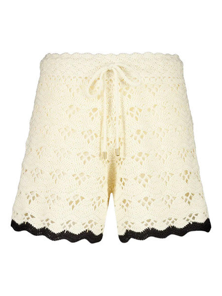  Zimmermann Crochet Shorts - Neutrals 