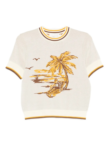  Zimmermann Daylight Jacquard T-shirt - Neutrals 