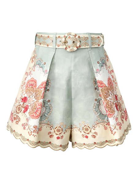  Zimmermann Daylight Pleats Shorts - Blue 
