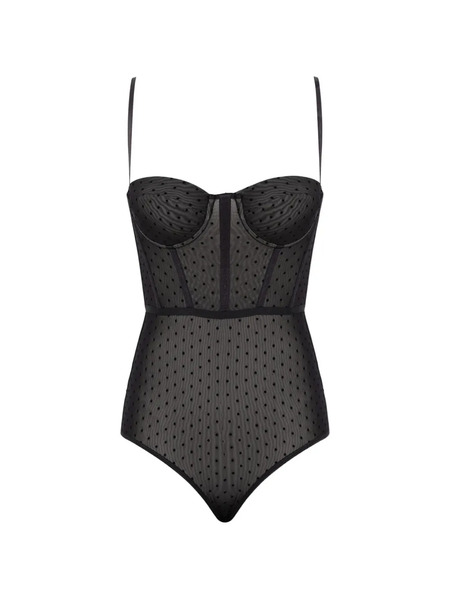  Zimmermann Dotted Bodysuit - Black 