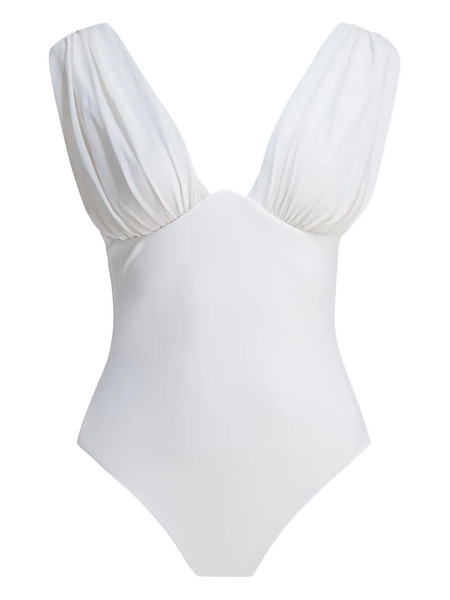  Zimmermann Draped Swimsuit - White 