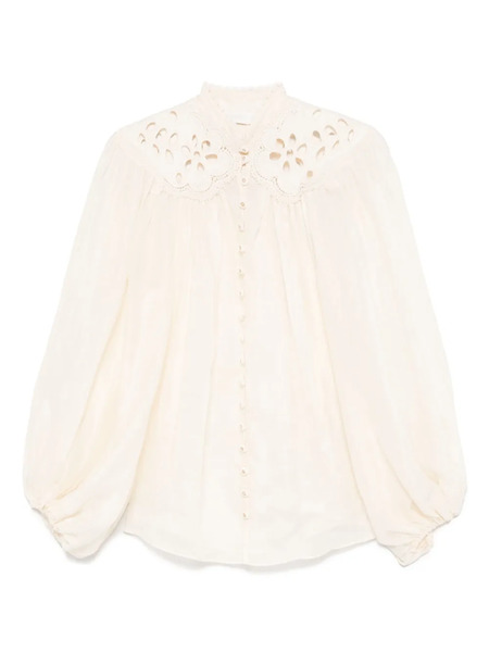  Zimmermann Embroidered Shirt - Neutrals 
