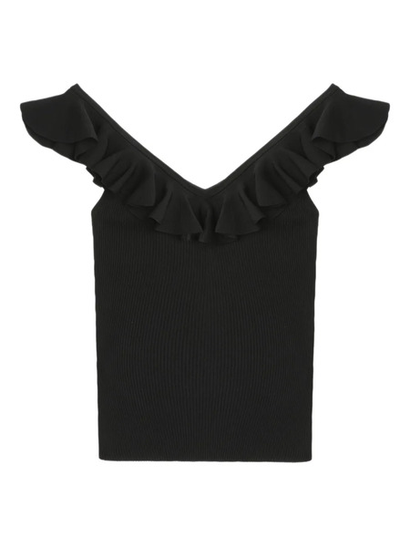 Zimmermann Fine-ribbed Top - Black 