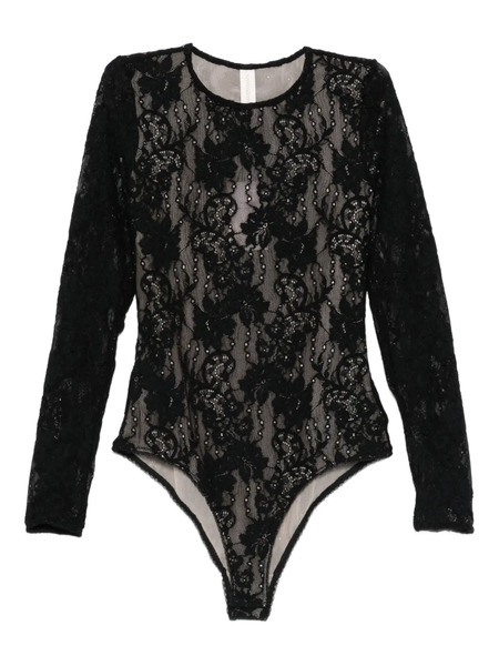  Zimmermann Floral-lace Bodysuit - Black 