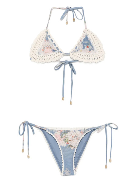  Zimmermann Floral-print Bikini - Blue 
