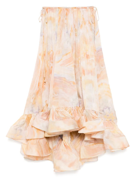  Zimmermann Flounce Maxi Skirt - Yellow 