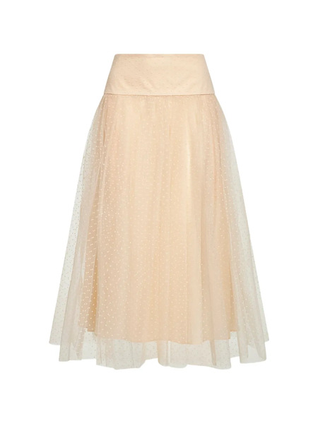  Zimmermann Gathered Flared Midi Skirt - Neutrals 