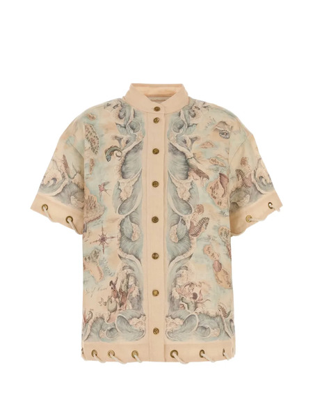  Zimmermann Graphic-pattern Shirt - Neutrals 