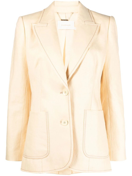  Zimmermann High Tide Tuxedo Blazer Jacket - Yellow 