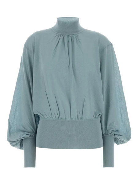 Zimmermann Hypnotic High-neck Sweater - Blue 