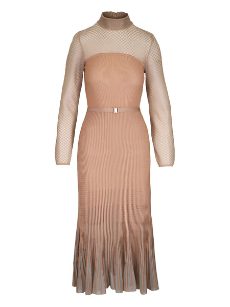  Zimmermann Hypnotic Two-tone Midi Dress - Neutrals 