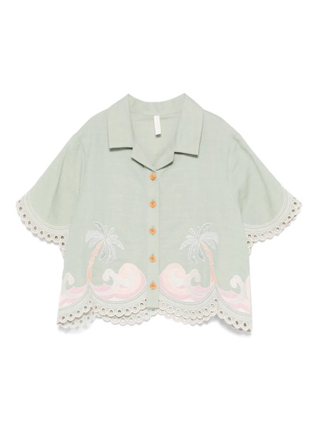  Zimmermann Kids Tallow Shirt - Green 