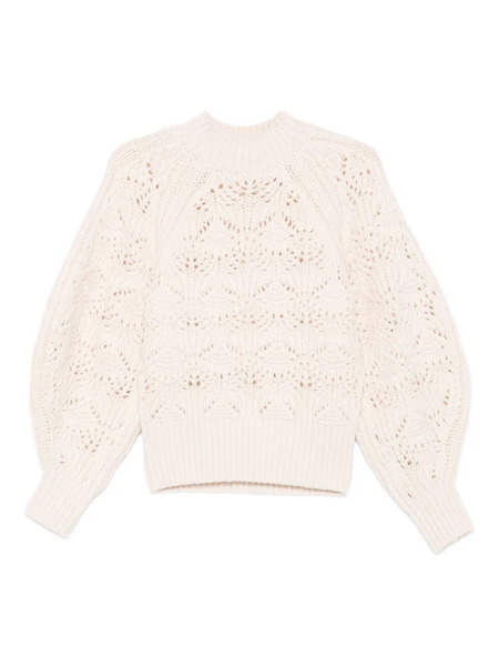 Zimmermann Leaf-pattern High-neck Sweater - Neutrals 