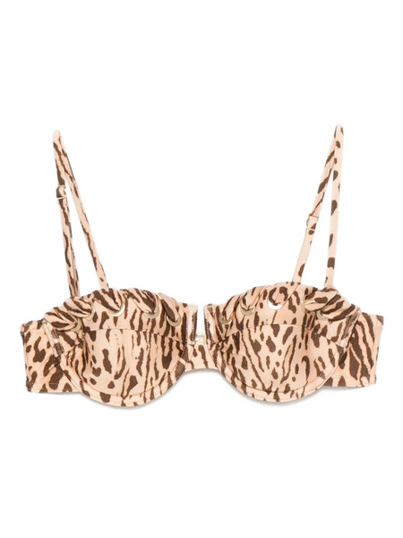  Zimmermann Leopard-print Bikini Top - Neutrals 