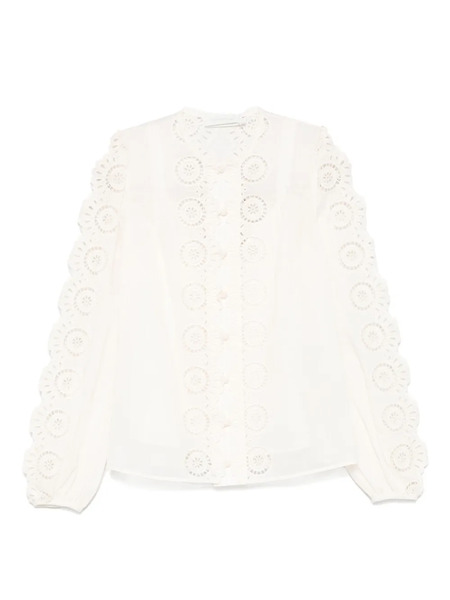  Zimmermann Lucky Embroidered Blouse - Neutrals 