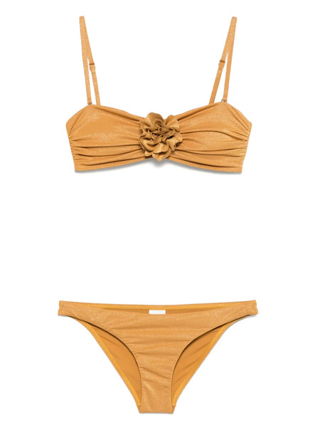  Zimmermann Lucky Flower Bikini Top - Brown 