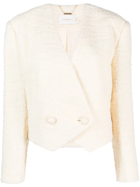  Zimmermann Luminosity Cropped Blazer - White 