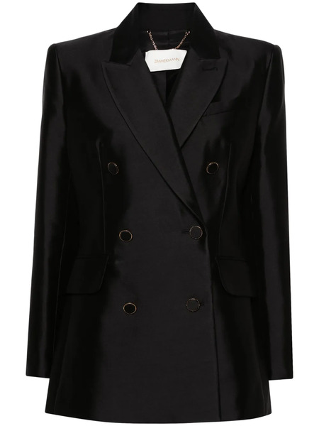  Zimmermann Luminosity Double-breasted Blazer - Black 