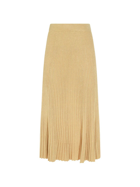  Zimmermann Luna Metallic Midi Skirt - Neutrals 