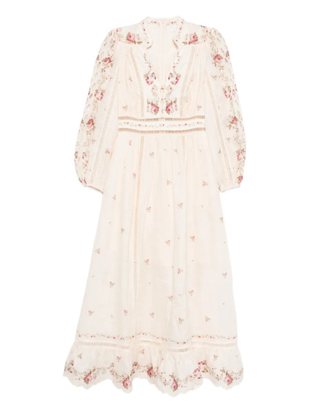  Zimmermann Patience Floral Maxi Dress - Neutrals 