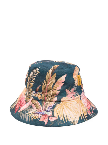  Zimmermann Printed Canvas Bucket Hat - Blue 