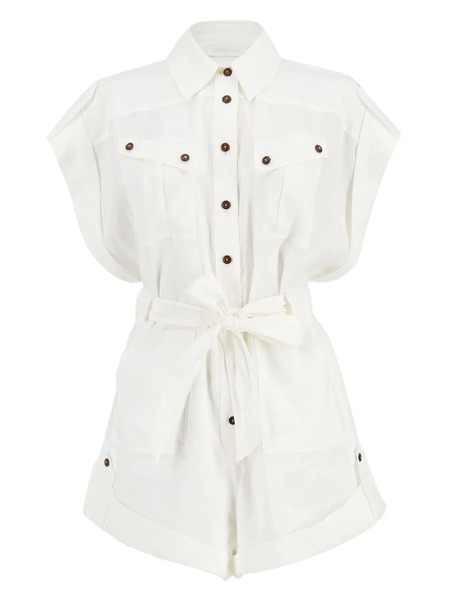  Zimmermann Rhiannon Playsuit - White 