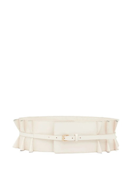  Zimmermann Ruffled Leather Belt - Neutrals 