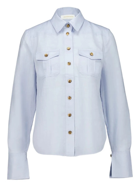  Zimmermann Safari Buttoned Shirt - Blue 