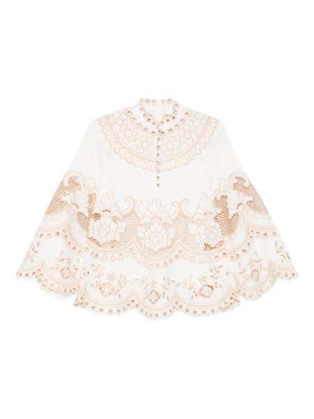  Zimmermann Wanderlust Button Embroidery Blouse - Neutrals 