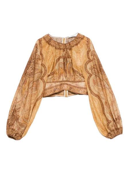  Zimmermann Wanderlust Printed Blouse - Yellow 