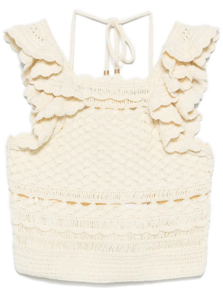  Zimmermann Waverly Crochet Top - Neutrals 
