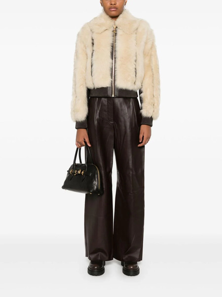  Zimmermann Wide-leg Leather Trousers - Brown 