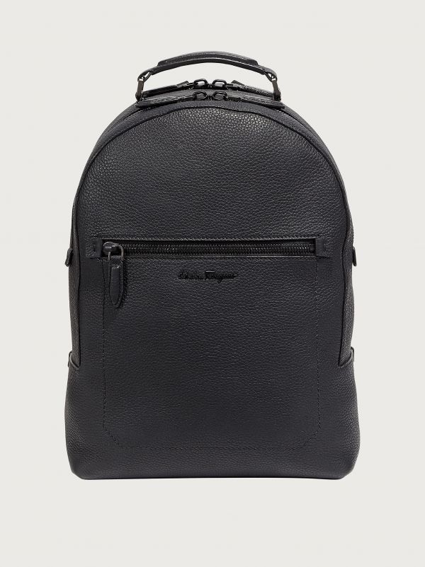  Ferragamo Men Backpack Black 