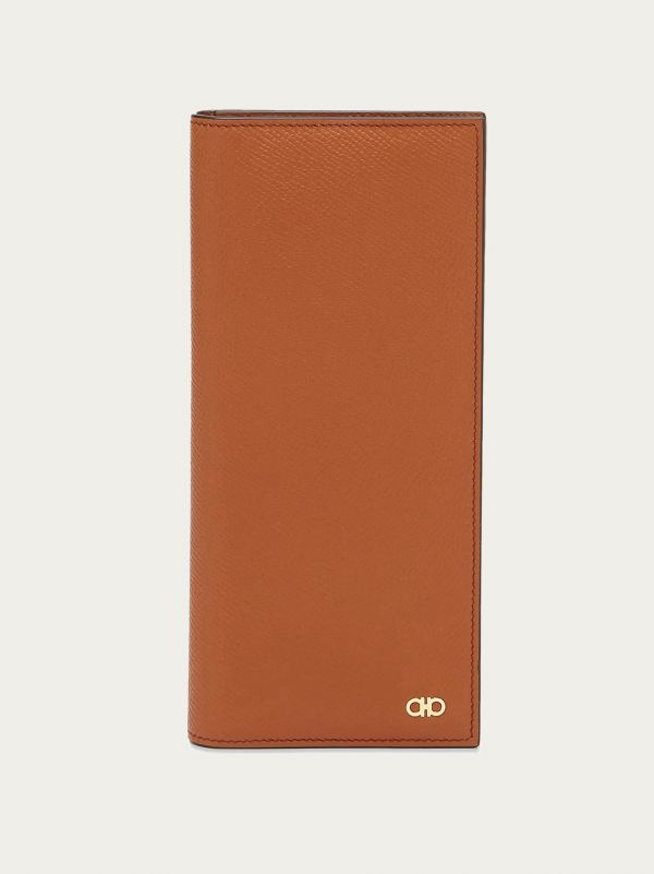  Ferragamo Men Gancini Organizer Wallet Brown 