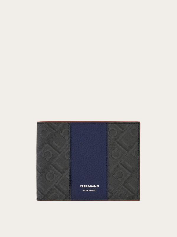  Ferragamo Men Ferragamo Monogram Wallet   Citymatch Capsule Beige 