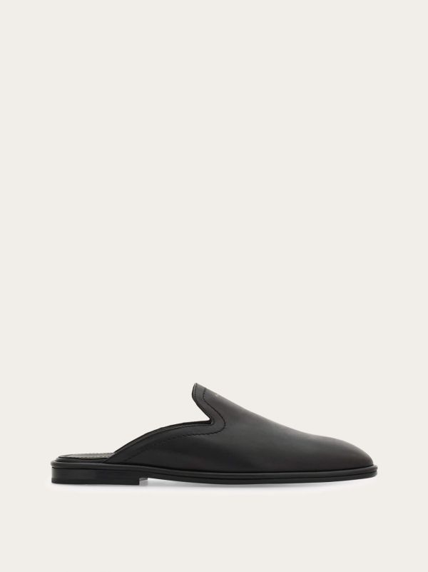  Ferragamo Men Mule Black Size 7 