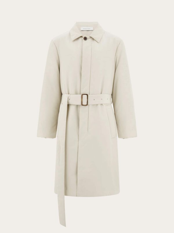  Ferragamo Men Padded Trench White 