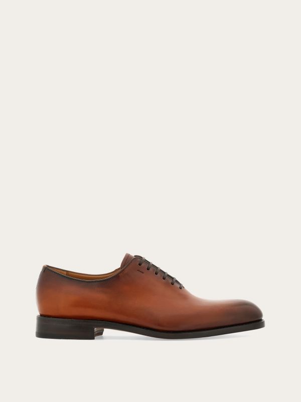  Ferragamo Men Tramezza Plain Toe Oxford Brown Size 5 