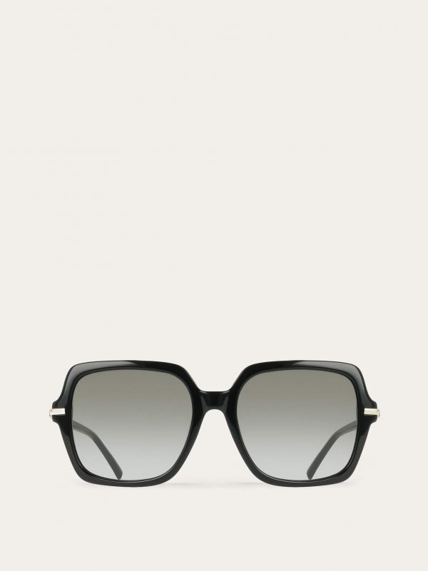  Ferragamo Women Square Frame Sunglasses Brown 