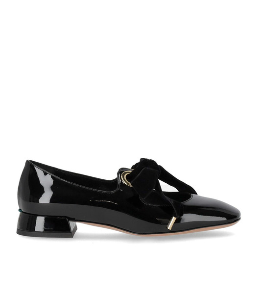  A.bocca Mary Jane Black Ballet Flat With Bow 