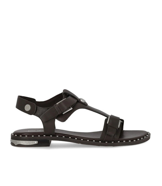  Ash Piper Dark Brown Flat Sandal 