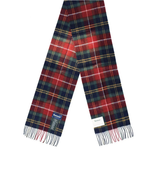  Barbour Wool Cashmere Winterberry Tartan Scarf 