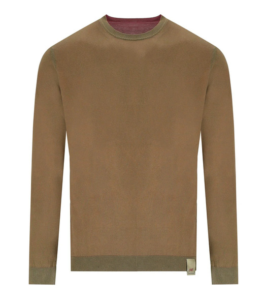  Bob Bart Brown Pink Reversible Crewneck Pullover 