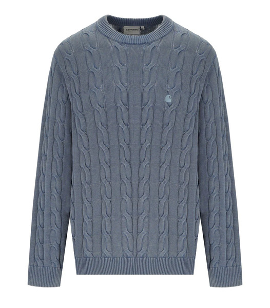  Carhartt Wip Carter Cozy Blue Crewneck Sweater 