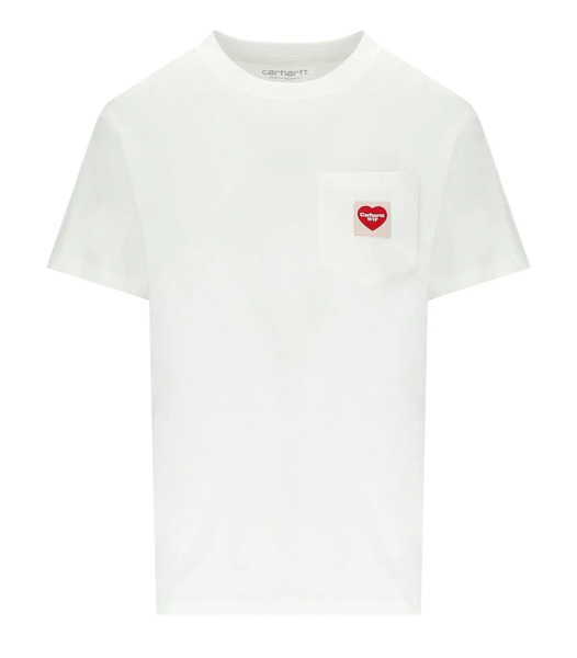  Carhartt Wip W's S/s Pocket Heart White T-shirt 