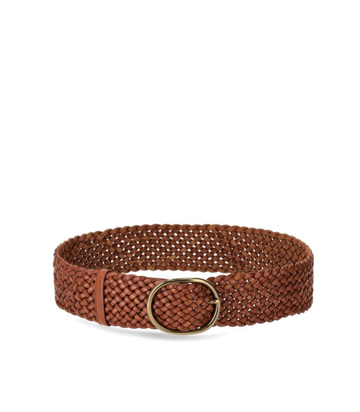 Dragon Diffusion Tan Leather Woven Handbag 